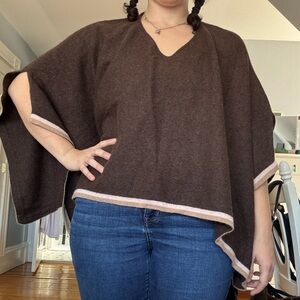 Brown Max Studio Cahsmere Poncho Sweater